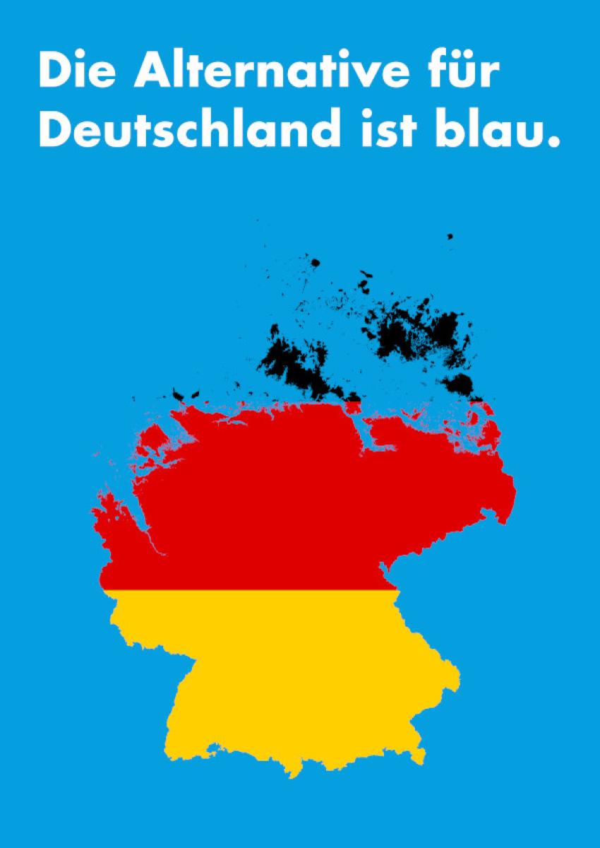 Die Alternative für Deutschland ist blau